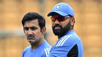 Gautam Gambhir (L) and captain Rohit Sharma look on ahead of the 2nd Test (AFP) Gautam Gambhir (L) and captain Rohit Sharma look on ahead of the 2nd Test (AFP)