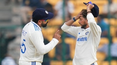 India's Rohit Sharma and Kuldeep Yadav (PTI) India's Rohit Sharma and Kuldeep Yadav (PTI)