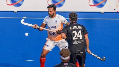 New Delhi: India's captain Harmanpreet Singh in action during the first men's hockey match of a two-match series between India and Germany, (PTI) New Delhi: India's captain Harmanpreet Singh in action during the first men's hockey match of a two-match series between India and Germany, (PTI)
