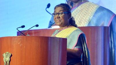 President Droupadi Murmu addresses the opening ceremony of the 16th Asian Organisation of Supreme Audit Institution (ASOSAI) Assembly in September (ANI FILE IMAGE)