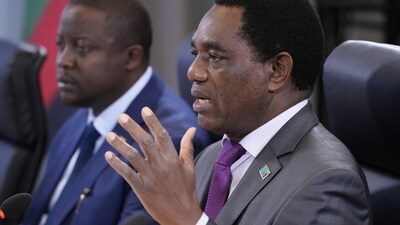 Zambia's President Hakainde Hichilema is seen. (AP) Zambia's President Hakainde Hichilema is seen. (AP)