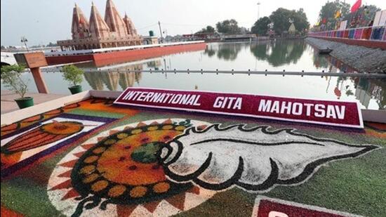 The grand celebration of Gita Jayanti will take place on December 11 and three main events of the festival will be held from December 5-11. (HT File)