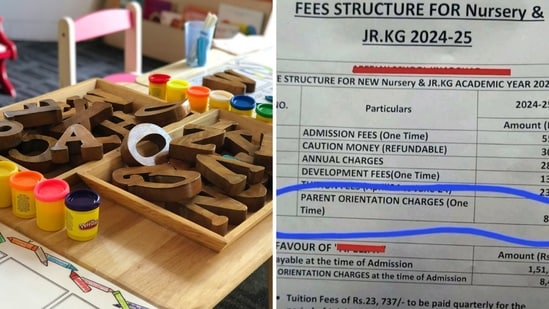 The surgeon’s post on the “ ₹8400 parent orientation fee” has gone viral. (Unsplash/gautamarora1991, Screengrab)