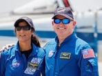 NASA astronauts Butch Wilmore and Suni Williams pose ahead of the launch of Boeing's Starliner-1 Crew Flight Test (CFT), in Cape Canaveral, Florida, U.S., April 25, 2024. 