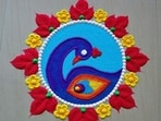 Rangoli is a Diwali essential to make your home look Diwali-ready. Rangoli is a Diwali essential to make your home look Diwali-ready.
