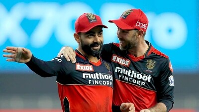 Virat Kohli with Glenn Maxwell during their time at Royal Challengers Bengaluru. (ANI)