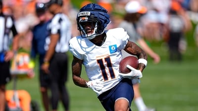Denver Broncos wide receiver Josh Reynolds takes part in drills at an NFL football training camp Friday, Aug. 2, 2024, at the team's headquarters in Centennial, Colo. (AP) Denver Broncos wide receiver Josh Reynolds takes part in drills at an NFL football training camp Friday, Aug. 2, 2024, at the team's headquarters in Centennial, Colo. (AP)