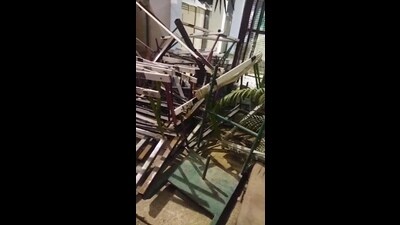 Hurdles were allegedly dumped in a corner by the organisers of a concert at the JLN Stadium. (HT Photo) Hurdles were allegedly dumped in a corner by the organisers of a concert at the JLN Stadium. (HT Photo)