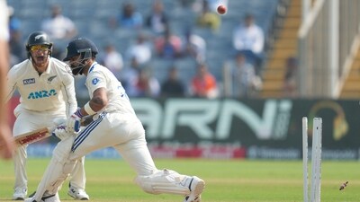 Virat Kohli was all over the place with that dismissal. (AP) Virat Kohli was all over the place with that dismissal. (AP)