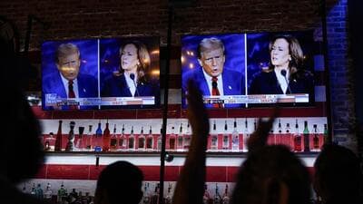 Kamala Harris is winning the personality argument on Trump’s lack of temperament for office. (AP) Kamala Harris is winning the personality argument on Trump’s lack of temperament for office. (AP)