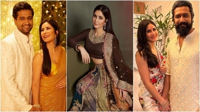Katrina Kaif's dazzling ethnic ensembles for Diwali celebrations over the years. Katrina Kaif's dazzling ethnic ensembles for Diwali celebrations over the years.