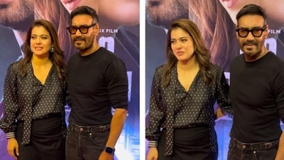 Kajol and Ajay Devgn at Do Patti premiere Kajol and Ajay Devgn at Do Patti premiere