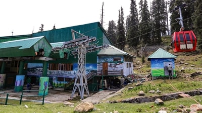 The Gondola ropeway service in Gulmarg was temporarily shut down on Friday. (PTI file) The Gondola ropeway service in Gulmarg was temporarily shut down on Friday. (PTI file)