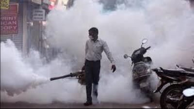 Teams conducted fogging across the city, said deputy commissioner Jitendra Jorwal. (HT File)