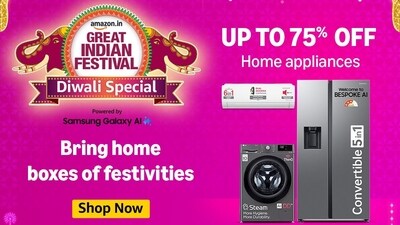 Revamp your space with the best offers on large appliances at the Amazon Great Indian Festival Diwali Sale! Revamp your space with the best offers on large appliances at the Amazon Great Indian Festival Diwali Sale!