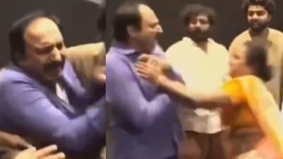 A woman attacked Telugu actor NT Ramaswamy at a Hyderabad theatre. (X/@fuss_official)