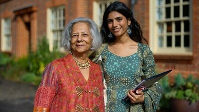 Dr Gita Piramal with Sanjana Choudhary, a journalist and first-generation scholar, who was awarded the inaugural scholarship. (Official website) Dr Gita Piramal with Sanjana Choudhary, a journalist and first-generation scholar, who was awarded the inaugural scholarship. (Official website)