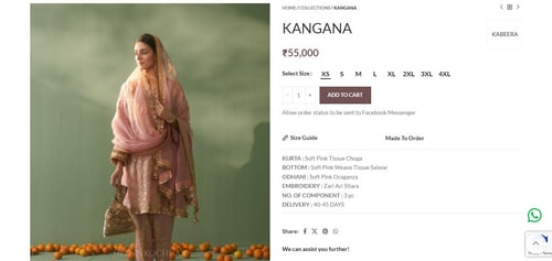 Kangana Ranaut's kurta set is worth  ₹55,000.