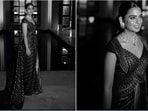 Isha Ambani stuns in custom couture saree gown at Marrakesh Gala.