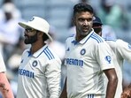 India's Ravichandran Ashwin (R) looks on after taking the wicket of New Zealand's Devon Conway during the first day of the second Test India's Ravichandran Ashwin (R) looks on after taking the wicket of New Zealand's Devon Conway during the first day of the second Test