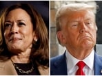 Democratic Vice President Kamala Harris and Republican opponent former U.S. President Donald Trump are seen in a combination of file photographs taken in Chandler, Arizona, U.S., October 10, 2024 and in Evans, Georgia, U.S., October 4, 2024. 