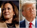 FILE PHOTO: Democratic Vice President Kamala Harris and Republican opponent former U.S. President Donald Trump are seen in a combination of file photographs taken in Chandler, Arizona, U.S., October 10, 2024 and in Evans, Georgia, U.S., October 4, 2024. REUTERS/Evelyn Hockstein and Octavio Jones/File Photo