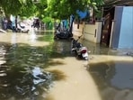 Madurai, Oct 23 (ANI): An area is severely waterlogged following incessant rains, in Madurai on Wednesday. (ANI Photo) Madurai, Oct 23 (ANI): An area is severely waterlogged following incessant rains, in Madurai on Wednesday. (ANI Photo)