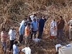 The victim's body was recovered from the pit in the abandoned area in Madina. (X) The victim's body was recovered from the pit in the abandoned area in Madina. (X)