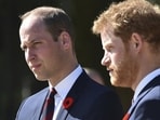 A file photo of Prince William, left, and Prince Harry.