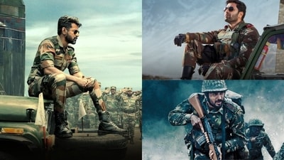 Sivakarthikeyan, Adivi Sesh and Sidharth Malhotra in stills from Amaran, Major and Shershaah. Sivakarthikeyan, Adivi Sesh and Sidharth Malhotra in stills from Amaran, Major and Shershaah.