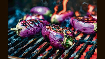 It isn’t a baingan bharta if the eggplant doesn’t start out roasted, the skin crackling and peeling away on an open flame. (Adobe Stock) It isn’t a baingan bharta if the eggplant doesn’t start out roasted, the skin crackling and peeling away on an open flame. (Adobe Stock)