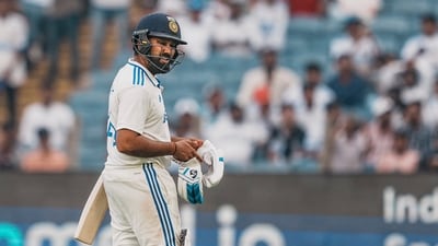 Pune: India's captain Rohit Sharma walks back after his dismissal. (PTI Photo/Kunal Patil) (PTI10_24_2024_000226A) (PTI) Pune: India's captain Rohit Sharma walks back after his dismissal. (PTI Photo/Kunal Patil) (PTI10_24_2024_000226A) (PTI)