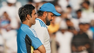 Pune: India's captain Rohit Sharma and head coach Gautam Gambhir after New Zealand won the second test cricket match against India (PTI)