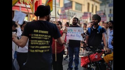 Videos of students making emotional appeals to the Canadian authorities are also being shared on social media. (Sourced)
