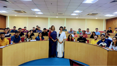 The author and Taniya Biswas at a session with students (Sonya Dutta Choudhury) The author and Taniya Biswas at a session with students (Sonya Dutta Choudhury)