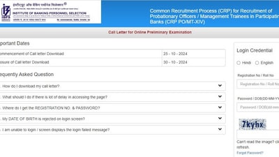 IBPS PO Admit Card 2024: Direct link to download prelims call letter (ibps.in, screenshot)
