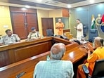 The kirtan session was part of a stress management program conducted by ISKCON Gurugram. on Police Day The kirtan session was part of a stress management program conducted by ISKCON Gurugram. on Police Day