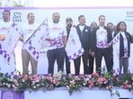 Lucknow Run being flagged off