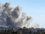 Smoke billows from the site of an Israeli airstrike that targeted Lebanon's eastern city of Baalbeck in the Bekaa valley. Smoke billows from the site of an Israeli airstrike that targeted Lebanon's eastern city of Baalbeck in the Bekaa valley.