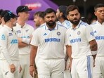 India's Rohit Sharma and Virat Kohli before the second day of the first Test cricket match between India and New Zealand, at M Chinnaswamy Stadium, in Bengaluru, Thursday, Oct. 17, 2024 India's Rohit Sharma and Virat Kohli before the second day of the first Test cricket match between India and New Zealand, at M Chinnaswamy Stadium, in Bengaluru, Thursday, Oct. 17, 2024