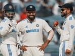 India's captain Rohit Sharma, Virat Kohli and Rishabh Pant during a match.