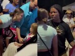 A Harris supporter was caught yelling at a young girl in a stroller 
