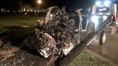 File photo of a Tesla vehicle involved in a crash. (REUTERS)