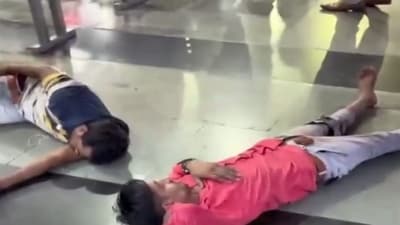 Injured passengers after a stampede at Bandra railway station, in Mumbai, Sunday, (PTI) Injured passengers after a stampede at Bandra railway station, in Mumbai, Sunday, (PTI)