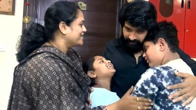Jani Master posted an emotional video with wife Ayesha and kids after returning home. Jani Master posted an emotional video with wife Ayesha and kids after returning home.