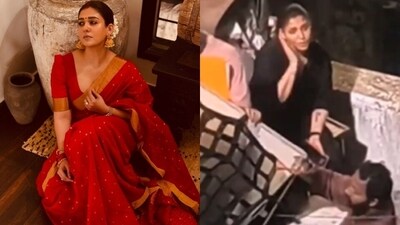 Nayanthara's adorable interaction with a fan on set won hearts. Nayanthara's adorable interaction with a fan on set won hearts.