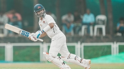 Mumbai: Mumbai's batter Ajinkya Rahane plays a shot. (PTI Photo/Kunal Patil)(PTI10_18_2024_000267A) (PTI) Mumbai: Mumbai's batter Ajinkya Rahane plays a shot. (PTI Photo/Kunal Patil)(PTI10_18_2024_000267A) (PTI)