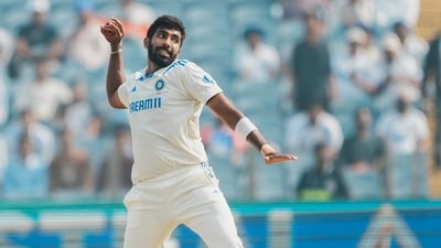 Pune: India's Jasprit Bumrah on the first day of the second Test between India and New Zealand (PTI) Pune: India's Jasprit Bumrah on the first day of the second Test between India and New Zealand (PTI)