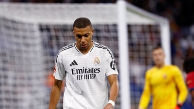 Kylian Mbappe missed two clear chances early in the match. (REUTERS)