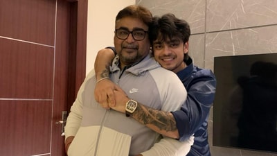 Ishan Kishan's father Pranav Pandey joins Janata Dal (United) in Patna (X/Ishan Kishan) Ishan Kishan's father Pranav Pandey joins Janata Dal (United) in Patna (X/Ishan Kishan)